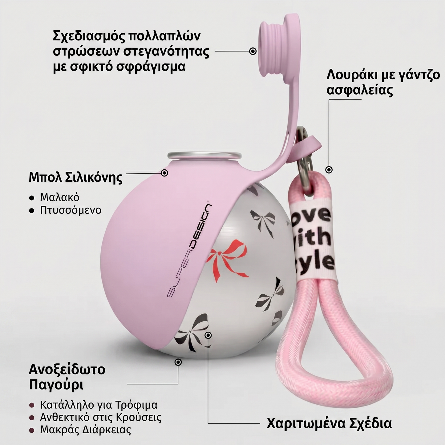 Φορητό Μπουκάλι Νερού με Μπολ για Σκύλους